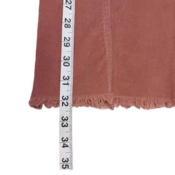 YMI Pants Womens 26 Juniors 3 Flare High Rise Corduroy Mauve Dusty Pink New - Picture 10 of 10